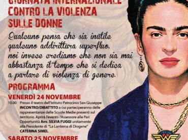 A Fonte Nuova La giornata internazionale per l’eliminazione della violenza contro le donne, il 24 e 25 novembre